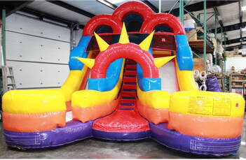 Dual racing inflatable Slide