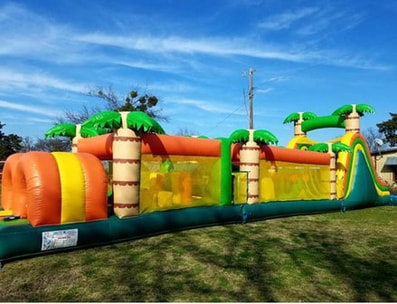 Water Slide and obstacle course